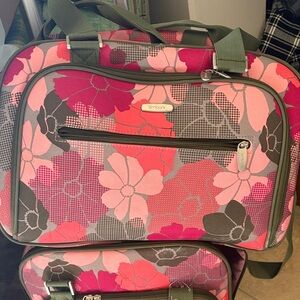 Embark Pink and Gray Floral Travel Bag